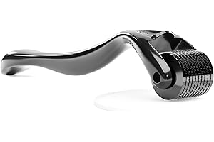 ROSELYNBOUTIQUE Derma Roller Titanium Microneedles - Microneedling Roller for Hair Facial Skin Beard Cosmetic Beauty (0.5 Black)
