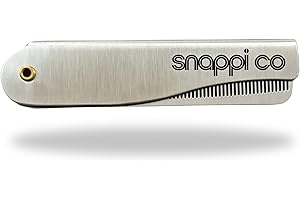 Snappi Co® Metal Folding Dog Comb | 304 Stainless Steel Pocket Comb for Walks, Grooming, Deshedding Cats, Dogs Other Pets | Compact & Portable Flip Flea Comb | Durable Accessory for Furry Friends