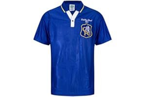 UKSOCCERSHOP Score Draw Retro Mens Gents Football Soccer Chelsea 1997 FA Cup Final Shirt Top