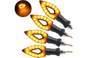 OFZVEO 4 Pcs Universal motocicleta intermitente LED Retro señal de transformación luz de flecha 12 V luz indicadora Universal de transformación