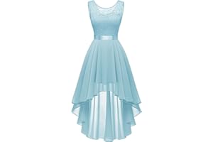 Berylove Vokuhila, Abito da Cocktail da Donna, Elegante, per Matrimoni, Feste, Senza Maniche, per Damigella d'Onore BLP7035 P