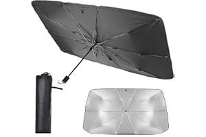 LXUBDXY Pare Soleil Voiture Universel, Pare Soleil Voiture Pare Brise Avant, Protection UV Isolation Parapluie Pliable pour Voiture, pour la Plupart des Modèles