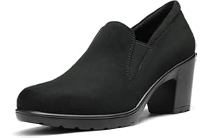 DREAM PAIRS Womens Mid Block Heels Ladies Sandals Slip-on Smart Work Office Dress Court Shoes DPU214-W