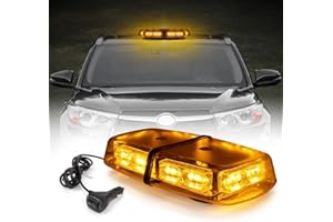 ‎ROUTEKING ROUTEKING 36 LED Rundumleuchte Warnleuchte - 12/24V Rundumkennleuchte Warnlicht 7 Modi Light Mit Super Magnetfuß, IP66 Warnblinkleuchte Blitzlicht Auto LKW KFZ Dach Notfall-Gefahrenwarnung (gelb)