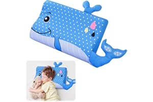 Yuragim Schlummerkids Kissen, 46 x 26 cm Calmly Kinderkissen, Kinderkopfkissen, Komfortkissen Kinder, Memory Atmungsaktiv Komfortkissen Ergonomisches Kissen Kinder mit Kühlender Kopfkissenbezug