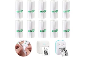 NUOOO Mini Printer Sticker Paper Roll Thermal Printer 57 x 25mm Thermal Paper for Children Self-Adhesive for Kids Instant Camera 10 Rolls