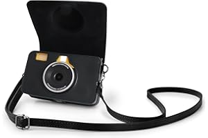 Rieibi Funda Retro Mini Shot 2, Funda Protectora de Piel PU para la Nueva versión de la cámara/Impresora instantánea portátil 2 en 1 Kodak C210R Mini Shot 2 Retro, con Correa para el Hombro