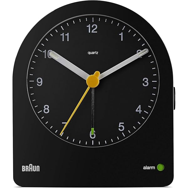 Braun Klassischer analoger Wecker it Schluerfunktion und