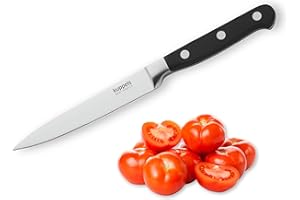 Kuppels SOLID Tomatenmesser mit Wellenschliff, 12,5cm Klinge, Sehr scharf & schnitthaltig, Poliert & rostfrei, Allzweckmesser, Gemüsemesser, Gezahnte Klinge, Messer für Trauben oder Tomaten…