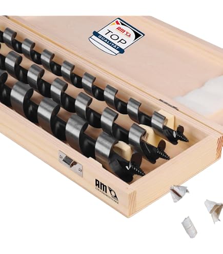 PAULIMOT Schlangenbohrer 22 Mm – Lewis-Form, 200 Mm Länge, Gehärteter Carbon-Werkzeugstahl Für Balken & Sparren PAULIMOT Schlangenbohrer 22 Mm – Lewis-Form, 200 Mm Länge, Gehärteter Carbon-Werkzeugstahl Für Balken & Sparren