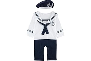 MOMBEBE COSLAND Déguisement Bébé Garçon Marin Grenouillères