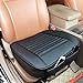 Produktbild Auto Sitzkissen Autositzbezüge PU Leder, 2Pcs Auto Seat Protector Pad wasserdicht atmungsaktiv Universal für vorne einzigen Sitz für Fahrer (black)