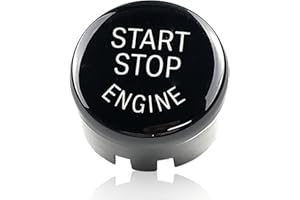 Selyse Start-Stopp-Taste, Austausch Motorstartknopf Hochglanz, Startknopf für Serie 1 2 3 4 5 6 7 Serie X1 X3 X4 X5 X6 / F20 F30 F10 F01 G30 G11 (Schwarz)