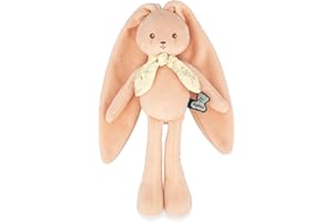 KALOO - Lapinoo - Muñeco Conejo Melocotón - Peluche Pequeño Bebé de Pana Aterciopelada - 25 cm - Tejido Muy Suave - Caja de Regalo - Desde el Nacimiento, K218015