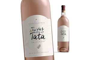 Manahia étiquette bouteille tata - Tu vas être une tata de compet' - étiquette vin annonce naissance - futur tonton - future tata - annonce grossesse tata - surprise tante