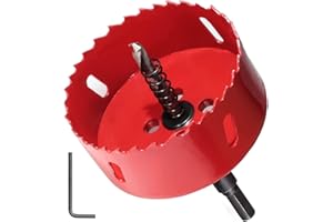 XHTOL 60mm BI-Metal Hole Saw, HSS Bi-Metal Hole Cutter Drill Bit for Cutting Wood, Plastic, Drywall, Plywood, Thin Metal, Plasterboard, Iron, Aluminum and Pipe