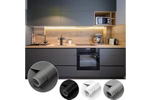 Cahomo Pellicola adesiva in PVC autoadesiva, 60x550 cm, Grigio Scuro opaco, spessa, per mobili da cucina, impermeabile, per mobili, mobili, armadi, tavoli e pareti