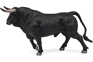 DQB DEQUBE Deqube - Toro Bravo Negro Zaino Trotando - Figura Coleccionable Pintada a Mano - Tamaño 15x8x4 cm - Modelo (90110001)