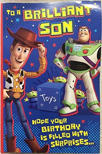 Toy Story - To A Brilliant Son Toys Box With Heaps Of Fun 'Pop Up' It`s Unique Greetings Card...