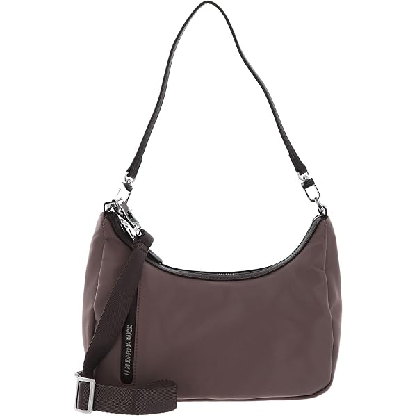 Sac Bandoulière Mandarina Duck Hunter Crossover Pour Femme - Nylon Brillant, Détails Cuir Synthétique - Skyway/black