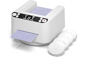 QUICARD Intelligente automatische Kartenhändler-Maschine, 360° drehbare Universal-Anti-Cheating-Spielkarten-Dealing-Tool, rotierende Kartenhändler-Maschine für UNO, Blackjack, Texas Hold'em