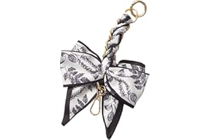 XINGSHUNFU Bow Ribbon Bag Extender Kette für Frauen Handtaschen,Geldbörse Chain Extender Crossbody Bag Dekoration Zubehör(Schwarz-Weiß)