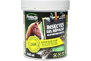 Agro Sens Protection Anti Mouches et parasites pour Chevaux et Animaux d'élevage - Pot 500 ML (Gel)