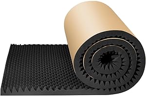 MFLCBK Paneles Acusticos Insonorizacion Espuma Aislante Acustico Retardante de llama,Alta Densidad,Absorción Acústica para Estudios de Grabación,Salas de Música Cine en C(Size:20mm Thick(1*10m),Color:Negro)
