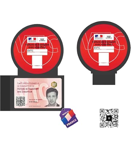 HADEXIA Porte Vignette Crit'Air Pare Brise Macaron | Étui Pochette Adhésive Autocollant Sticker Noir