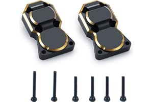 GIDDY UP! AXspeed 2 Stück Messing Differentialabdeckung Heavy Duty Achse Abdeckung für 1/24 Axial SCX24 Deadbolt C10 JLU CRC B-17 AXI00005 Crawler Auto