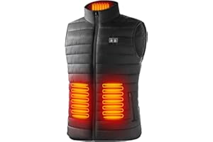 ULGAI Heated Gilet For Men, Heated Body Warmer Mens Washable, Heated Vest For Men With 3 Heat Settings, Heated Jackets For Outdoor Activities(No Battery)