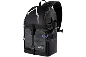 MOUNTAINWOLVES Compact Camera/Travel backpack with laptop compartment for Sony Canon Nikon Sigma and for many DSLR Cameras and Lens,Tripod, Durable Waterproof and Tear Proof camera bag with Padded Dividers (Purple)