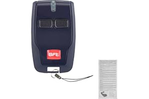 VAILIKEY 1PCS For BFT Mitto 2 B RCB Garage Door Remote Control,433MHZ,Remote Control for Garage Door,2 Channels Fit for Rolling BFT Mitto 2,Kleio,Ghibli,TRC 2,Kleio,Ghibli,TR BFT Fob