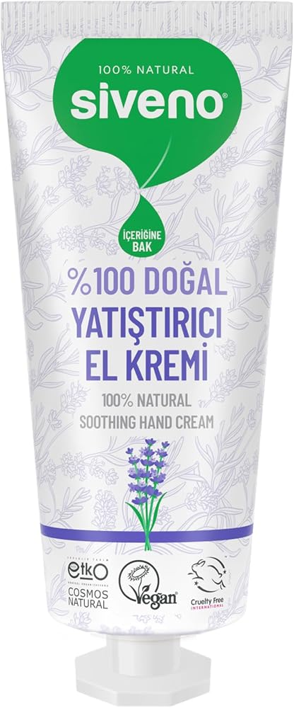 Siveno%100 Doğal El ve Vücut Kremi Lavanta Cilt Yatıştırıcı Onarıcı Yoğun Nemlendirici Vegan 30 ml