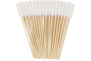 Cryfokt Bambus-Wattestäbchen, 100 Stück Lange Wattestäbchen, Ohrenschmalz-Reiniger, Wattestäbchen, Weicher Ohrenreiniger Zum Reinigen von Hundeohren, Make-up, Haustierpflege