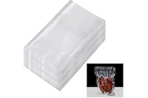 COYTEAR Vacuum Food Sealer Bags 10x15cm Heat Seal Vacuum Embossed Bags 7.48 Mil Thick Upgrade Seal Precut Bag 100Pcs Food Freezer Bag for All Types Sealer Machines Withstands Freezing Boiling Microwaving