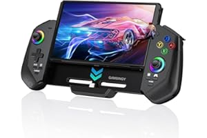 GAMSINGY Hall Effect Switch Controller, Plug & Play Handheld Controller für Switch/OLED Konsole, Controller Switch mit Präzise Joystick, Cooles RGB-Licht, 4xSpiele Karten Slots, Turbofunktion