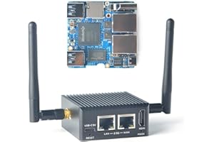 youyeetoo NanoPi R5C mini router z metalową obudową, płyta rozwojowa RK3568, 4 GB LPDDR4X 32 GB eMMC, 0,8TOPS NPU, obsługa dokowania OpenWrt, dwa porty Ethernet, M.2, HDMI 2.0 (z modułem Wi-Fi M.2)