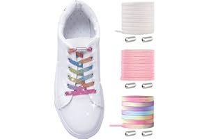 MLLTECH Cordones Elásticos para Adulto Niños | Cordones Elásticos Sin Nudo con Hebilla - Cordones Elásticos de Goma con Hebilla Metal - Elásticos Cordones de Zapatos de Colores/ Cordones Zapatillas Deporte