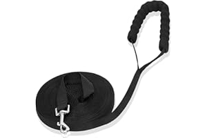 Trainingsleine für Hunde, RUNEAY Langleine Hundeleine 30m Lange Hundeleine für Training, Hundeleine für Schlepptraining, lange Leine für kleine mittelgroße große Hunde (schwarz)