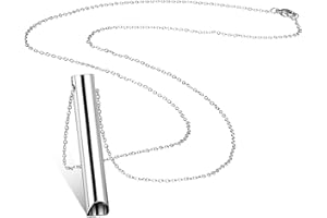 Fiada Stressabbau Halskette Achtsame Atmung Edelstahl Anhänger für Tragbare Atemübungen Meditation und Entspannung für Herren und Damen