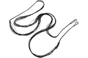 Huntingdoor tiro con L'Arco Dacron Corde per Archi Sostituzione Corda Tradizionale per Arco ricurvo 14 Strand Lunghezza effettiva 48 pollici-62 Pollici Nero