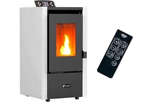 SANNOVER THERMIQUE Estufa de pellets de aire Anita 6 kW Blanco Sannover