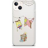 Multitronic iPhone 13 Uyumlu Sungerbob Tasarım Baskılı Şeffaf Kılıf