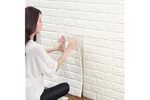 CULCENOR CXING 10 unidades de papel pintado 3D, autoadhesivo, panel de pared, resistente al agua, adhesivo de imitación de ladrillo, para baño, dormitorio, salón, balcón, cocina