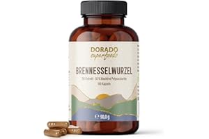 ‎DORADO SUPERFOODS Brennnessel Wurzel Kapseln – 1.200 mg Extrakt täglich (30:1, entspricht 36.000 mg Rohwurzel) – 180 Stück (2 Monatsvorrat) – 50% bioaktive Polysaccharide – hochdosiert | Dorado Superfoods®