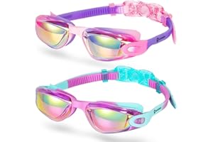 RIOROO Occhialini da Nuoto Bambini, Occhialini Nuoto Anti-Appannamento per Bambini,Occhialini Piscina con Protezione UV,Guarnizioni in Silicone, Ragazzo e Ragazza da 6 a 14 Anni