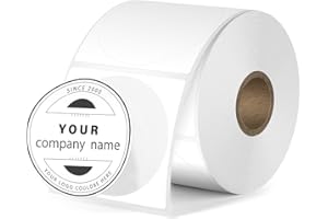 ‎FINDAT FINDAT Weiß Thermo-Etiketten rund 30 mm für M110/M220 Etikettendrucker Wasserdichtes Vinyl Bedruckbar Selbstklebend Aufkleber 300 Stück