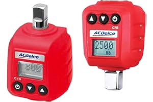ACDelco ARM602-34A 3/8" & 1/2" Heavy Duty Digital Torque Adapter Combo Kit with Buzzer, LED Flash Notification & ISO 6789 Standard Calibration Certificate