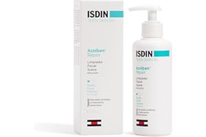 Isdin, Emulsion Acniben limpiador facial suave para pieles sometidas a tratamientos antiacneicos, 180 ml